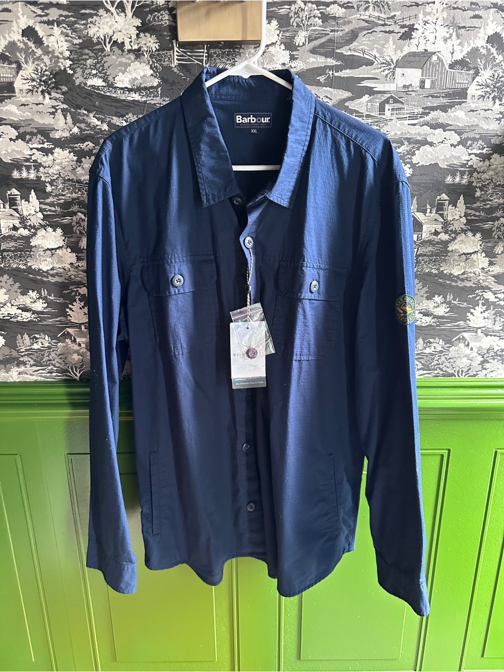 Barbour Men's Navy Lightweight Button-Up Shirt